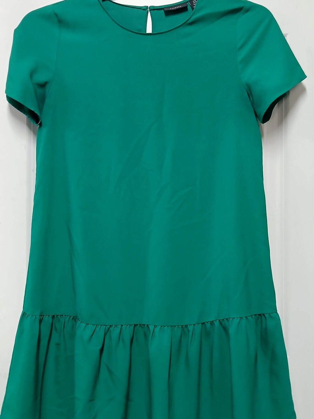 Halogen Green Short-Sleeve Drop-Waist Dress
